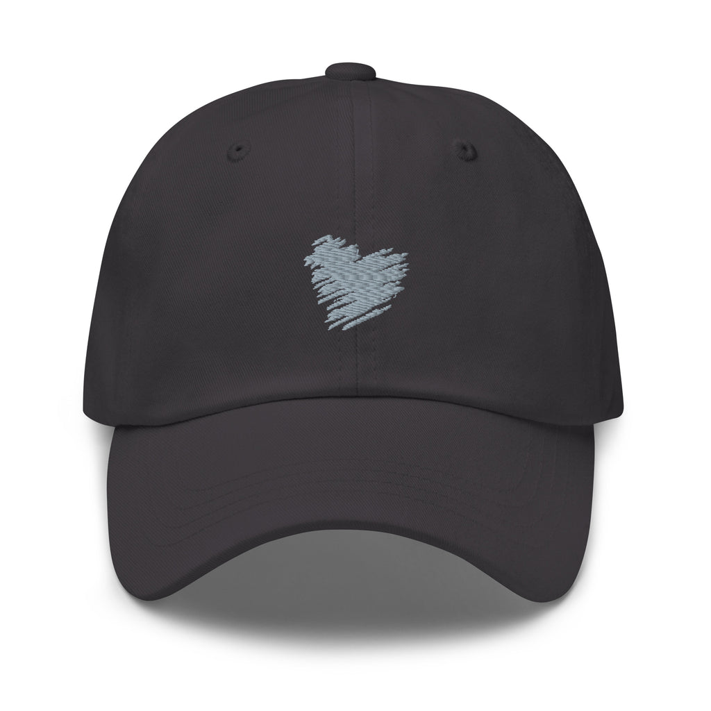 Heart Cap — Signature Gray, Gray Embroidery