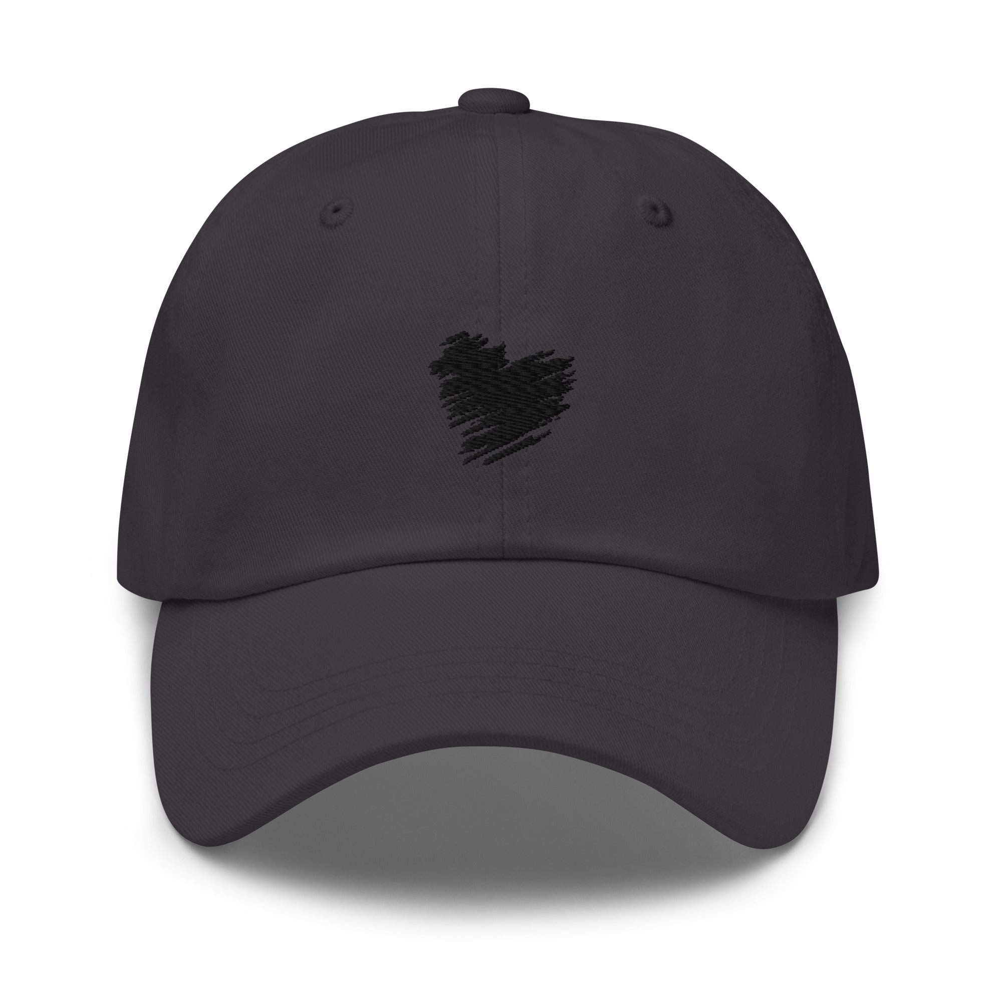 Heart Cap — Signature Gray, Black Embroidery